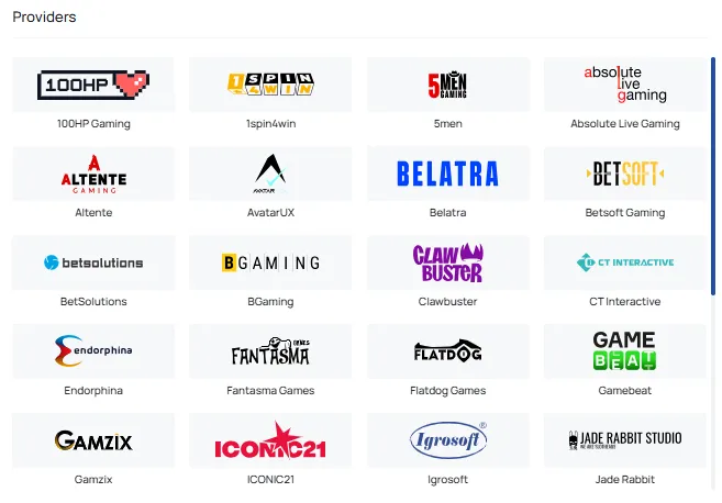 fishandspins casino providers